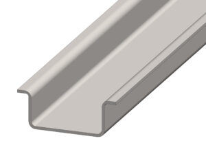 DIN-rail high, unperforated, sendzimir zinced