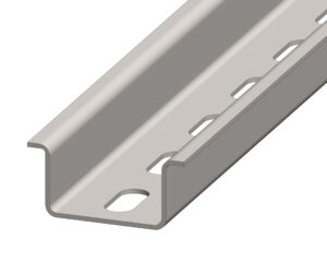 DIN-rail high, Long Hole 18x6.3mm, sendzimir zinced