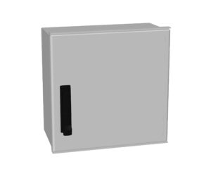 Cutie poliester+uşă plină+mâner+3pct. închid, 400x400x200mm