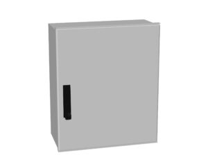 Cutie poliester+uşă plină+mâner+3pct. închid, 600x500x230mm