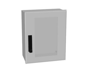 Cutie poliest.+uşă trans.+mâner+3pct. închid,500x400x200mm