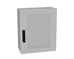 Cutie poliest.+uşă trans.+mâner+3pct. închid,600x500x230mm