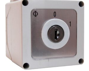 Comutator cu cheie capsulat 0-1 20A 3p