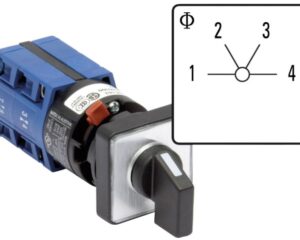 Comutator 1-2-3-4, 1pol, 10A