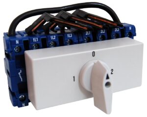 Comutator modular 4-poli, 40A, 15kW, 1-0-2