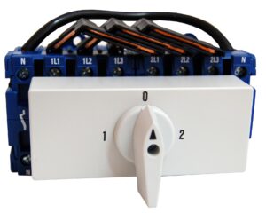 Comutator modular 4-poli, 63A, 22kW, 1-0-2