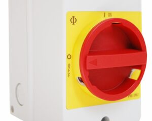 Comutator 0-1, 20A, 3p + 2 c.aux. + cleme PE