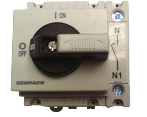 Întreruptor principal modular 25A negru 4p