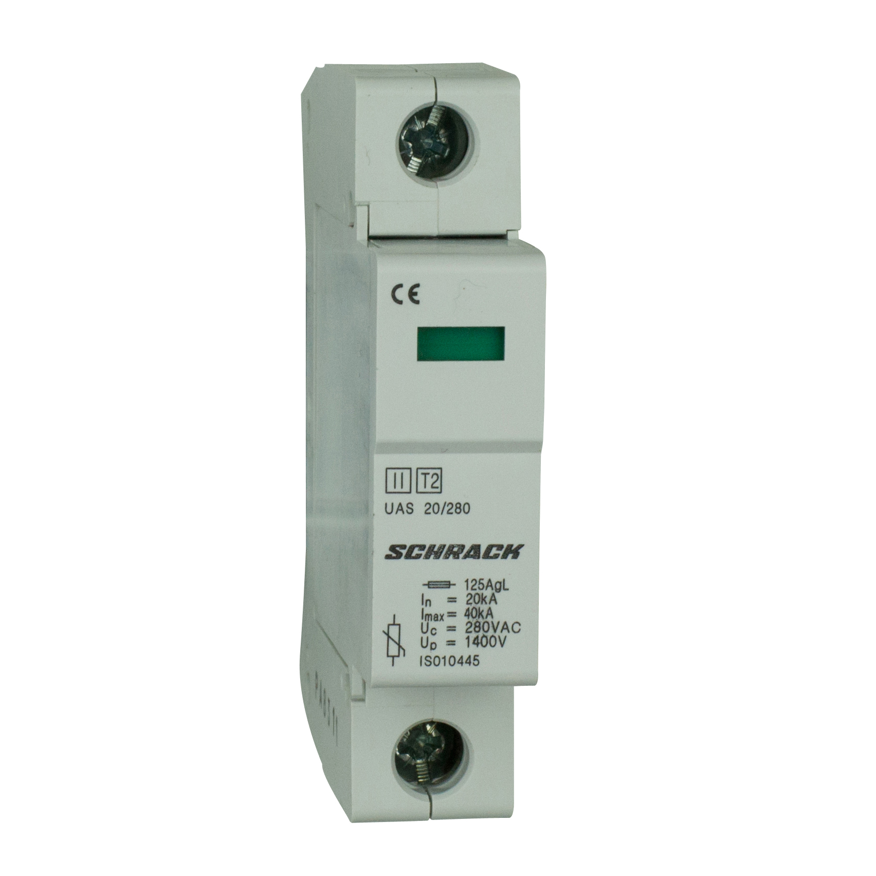 Descărcător complet, T2/C, 1p, 1x20kA/280V - Seria UAS