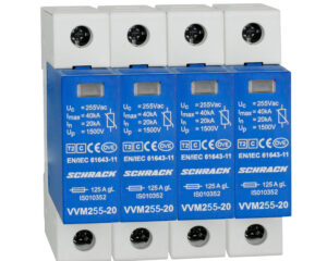 Set descărcător VARTEC T2(C), pt. TN-S 255V/20kA, 4+0