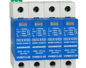 Set descărcător VARTEC T2(C) pt. TN-S 255V/20kA+cont.aux.4+0