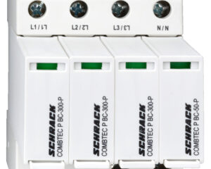 Descărcător broşabil,3+1 TT,Cl.I+II (B+C) 300V / 12.5kA