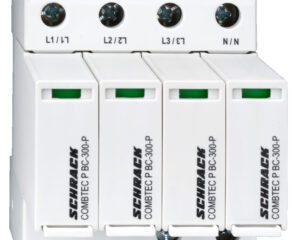 Descărcător T1+T2, 4+0, TNS / 12,5kA+c.aux.