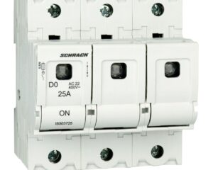Soclu pentru portfuzibile D02, seria ARROW S, 3-poli, 25A