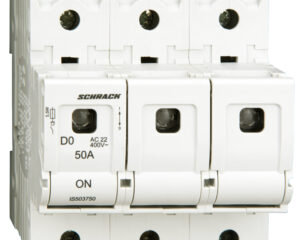 Soclu pentru portfuzibile D02, seria ARROW S, 3-poli, 50A