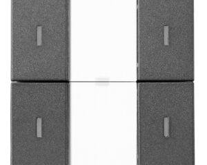 Taster KNX, două perechi, cu LED de stare, antracit