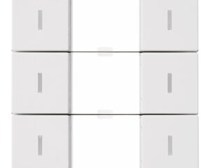 Taster KNX, trei perechi, cu LED de stare, alb