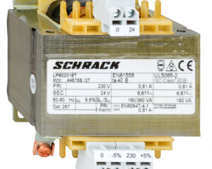 Transformator de comandă monofazat, 230V/24V, 160 VA, IP00