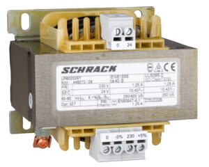 Transformator de comandă monofazat, 230V/24V, 250 VA, IP00