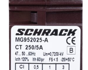 Transformator de curent 250/5A, D=21mm, clasă 0,5
