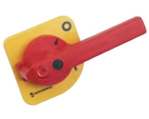 Manetă acţionare uşă roşu/galben, 120mm pt. VC3, VC4