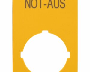 Placa atentionare buton avarie 33x50mm german
