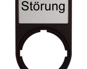Suport cu placa 30x50mm cu inscriptia STOERUNG