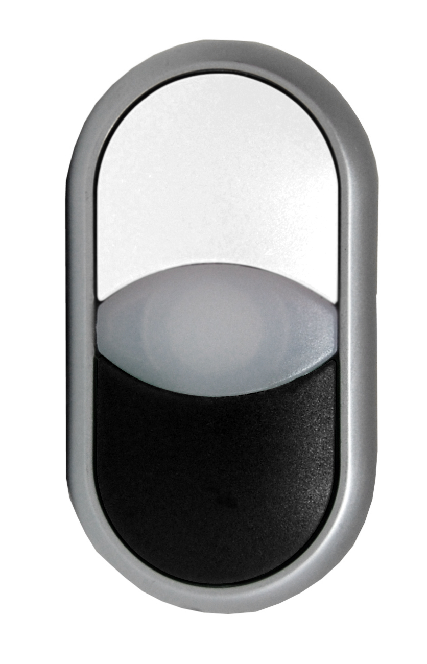 Buton comanda dublu alb+negru