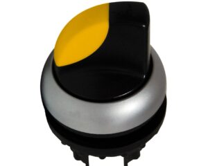 Buton selector 0-1 cu revenire galben