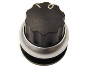 Buton selector 0-1 fara revenire negru