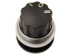 Buton selector I-0-II fara revenire negru