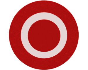 Placuta presare rosu "0"