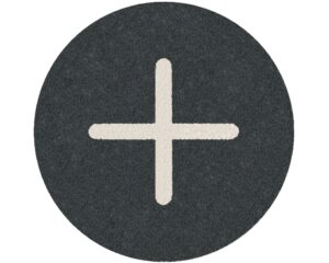 Placuta presare negru "+"