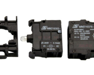 Set complet buton dublu rosu/verde 230V