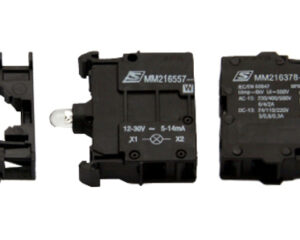Set complet buton dublu rosu/verde 24V