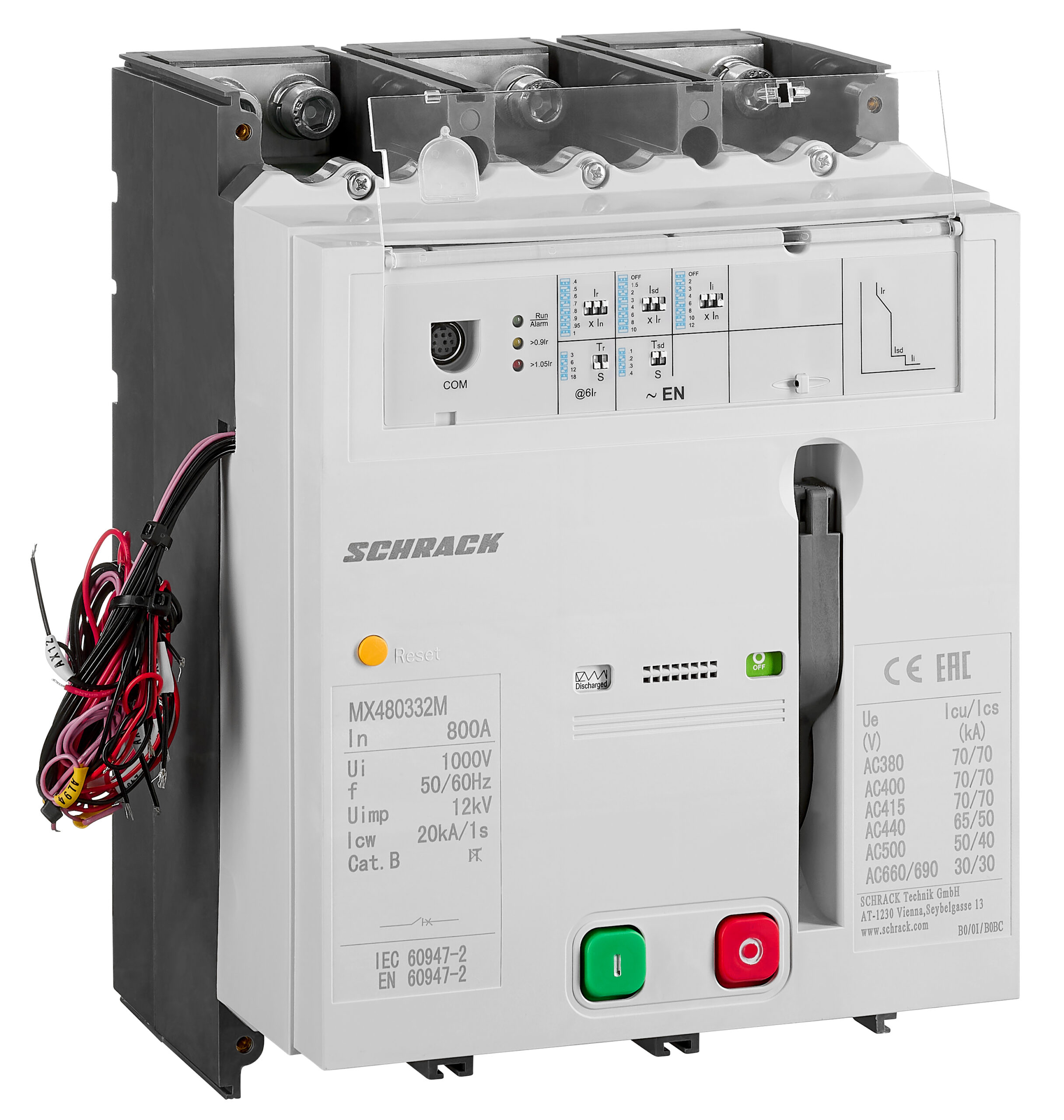 Întreruptor automat tip EN, 3P, 70kA, 800A+Motor acţionare - imagine 2