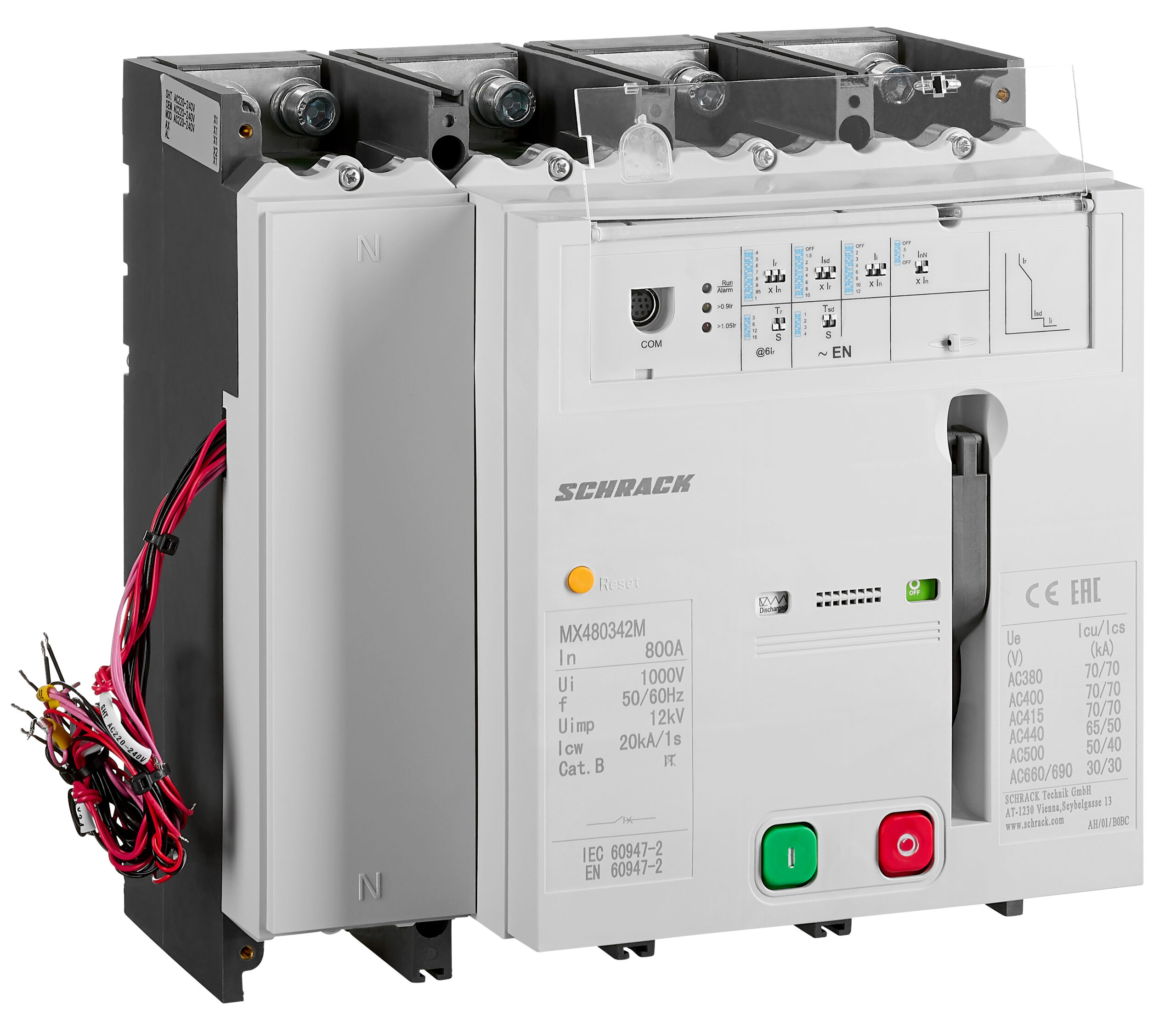 Întreruptor automat tip EN, 4P, 70kA, 800A+Motor acţionare - imagine 2