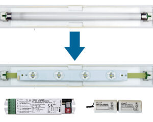 Set 4x1W ERT LED banda inloc. + LPU 1h-8h + Akku 9,6V/ 2,0Ah