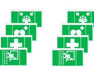 Pictograph set  "first aid"  vd: 22m (2x4 pcs.)