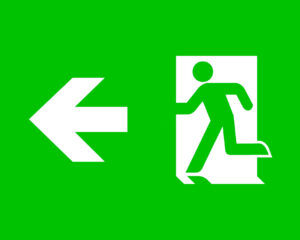 Săgeată cu pictogramă adezivă la stânga pentru WFX