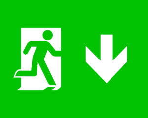 Pictogramă adezivă săgeată în jos pentru WFX