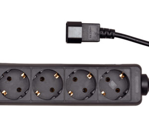 PDU pentru UPS, 4 x Schuko, 10A, cablu 1.1m C14, negru