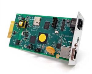 Plug in board to connect UPS to IP-network (SNMP-Ad.)