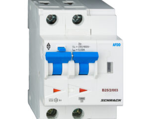 AFDD, seria Lisa, B 25 A, 2 poli, 30 mA, A/cu temp., 10 kA