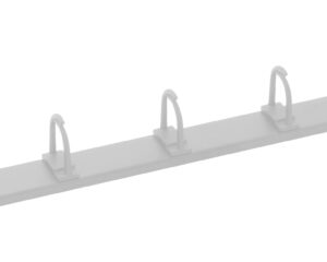Organizator cabl. 19" 1U cu 5 inele de plastic mici 40x53mm