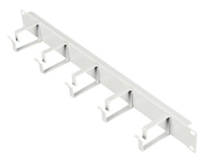 Organizator 19” 1U, 5 inele metalice, RAL7035