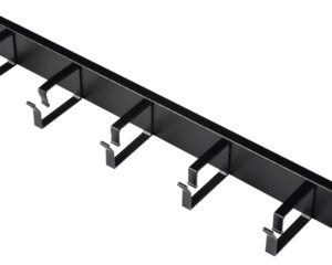 Organizator 19", 1U, 5 inele, negru RAL 9005
