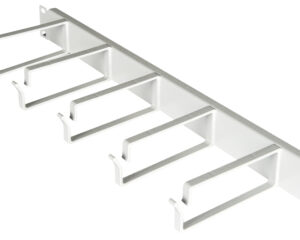 Organizator 19", 1U, 5 inele metalice 130mm, RAL 7035