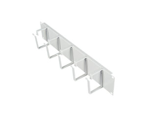 Organizator 19” 2U, 5 inele metalice, RAL7035