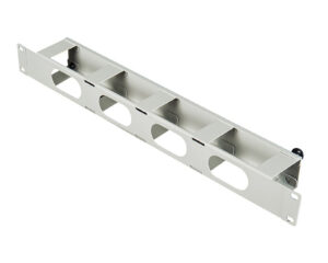 Organizator 19" cu canal de cablu, 1U, capac cu clips